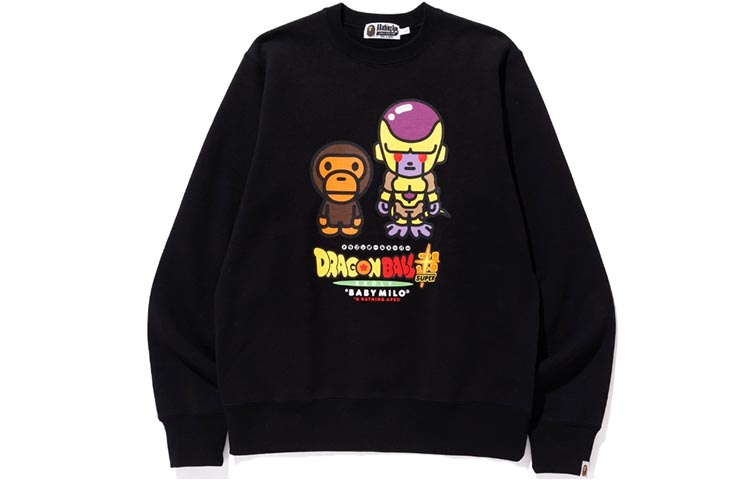 BAPE Dragon Ball Super Golden Frieza Crewneck Sweatshirt Black Unisex 2F73-113-914BLACK