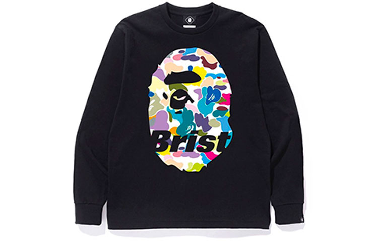 BAPE FCRB Long Sleeve Ape Head Tee Black  Candy Big Ape T-Shirt. 1F23-111-902 圖 2