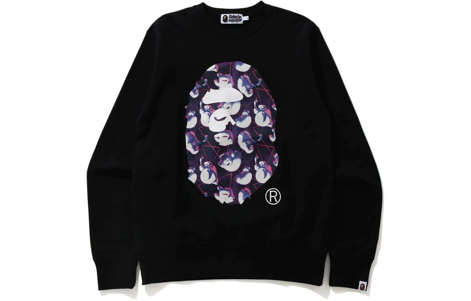 BAPE GHOSTBUSTERS Ape Head Crewneck  Pullover Sweatshirt Collaboration. 1H23-113-904