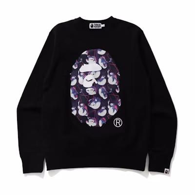 BAPE GHOSTBUSTERS Ape Head Crewneck Pullover Sweatshirt Collaboration. 1H23-113-904