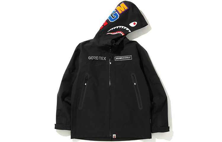 BAPE GTX Shark Print Zip-Up Hoodie Jacket Black () 0ZXJKM120141E