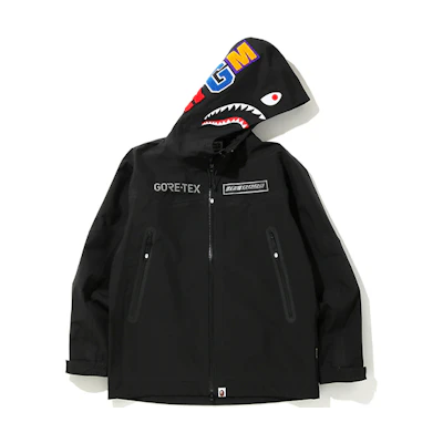 BAPE GTX Shark Print Zip-Up Hoodie Jacket Black () 0ZXJKM120141E