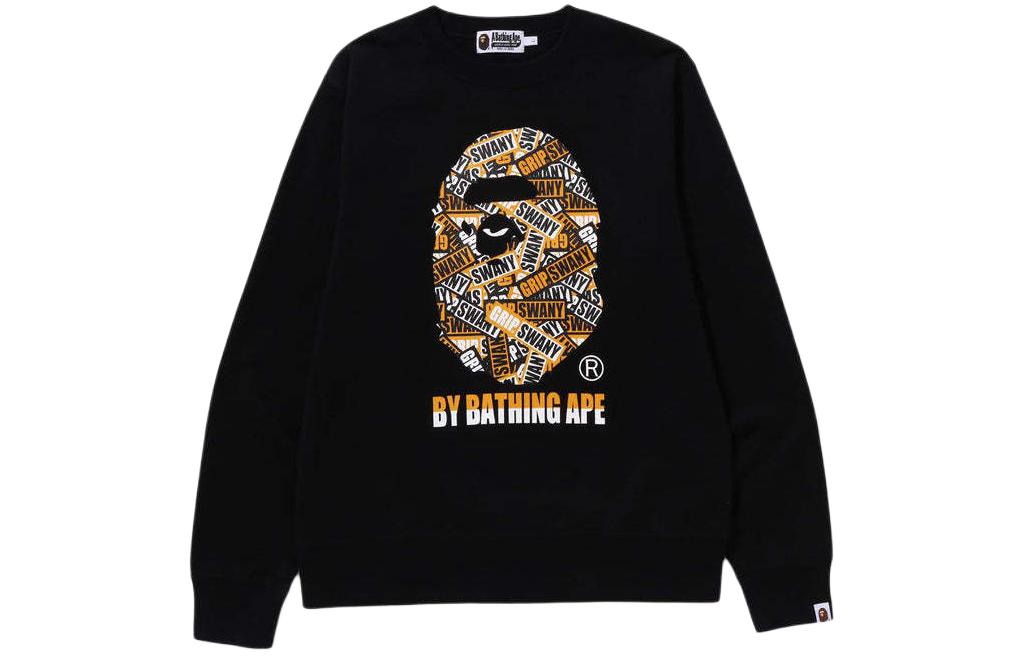 BAPE GRIP SWANY SS24 Ape Head Logo Long Sleeve Unisex Crewneck Sweatshirt 1J72-113-902