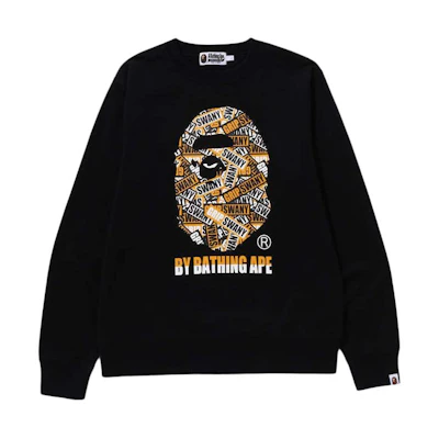 BAPE GRIP SWANY SS24 Ape Head Logo Long Sleeve Unisex Crewneck Sweatshirt 1J72-113-902