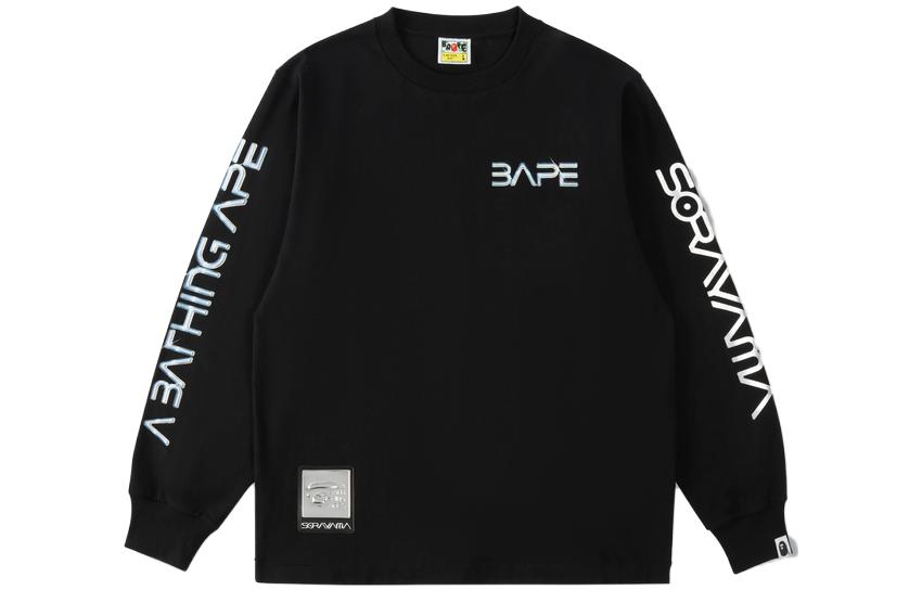 BAPE Hajime Sorayama Logo Embroidered Crewneck Long Sleeve Sweatshirt Men 1H73-111-902