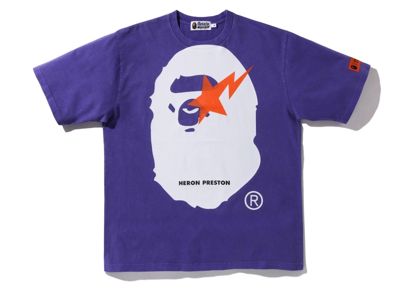 BAPE x Heron Preston Relaxed Fit Tee Purple