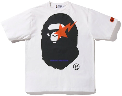 BAPE x Heron Preston宽松版白色T恤 1I23-109-905-WHT Buy BAPE x Heron Preston宽松版白色T恤 1I23-109-905-WHT