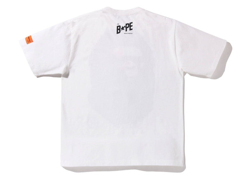 Order BAPE x Heron Preston宽松版白色T恤 1I23-109-905-WHT