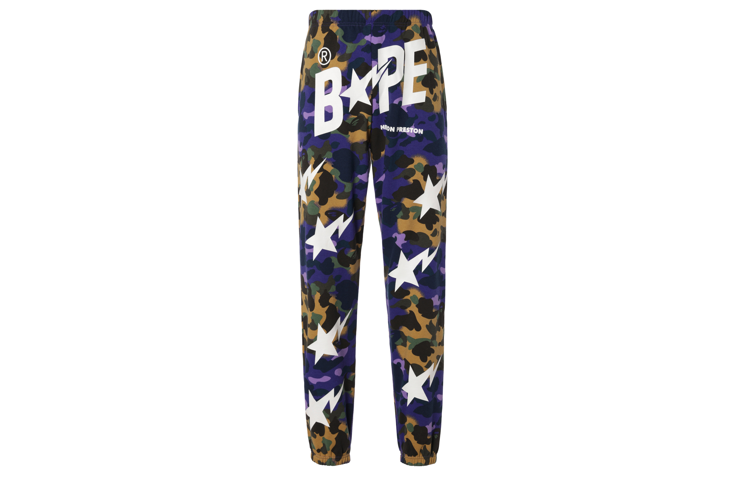 BAPE x HP Printed Jogger Pants Purple -  Relaxed Fit Low-Waist Sweatpants. 0ZXPTM152904I
