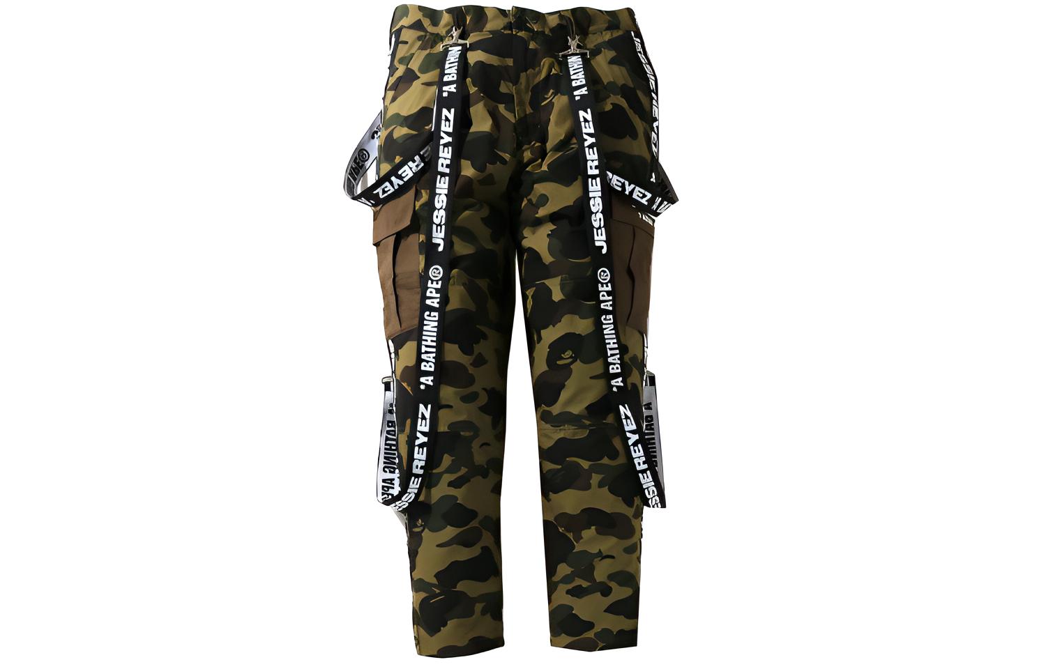 BAPE x Jessie Reyez  Camo Multi-Pocket Overalls with Suspenders. 1H23-152-911