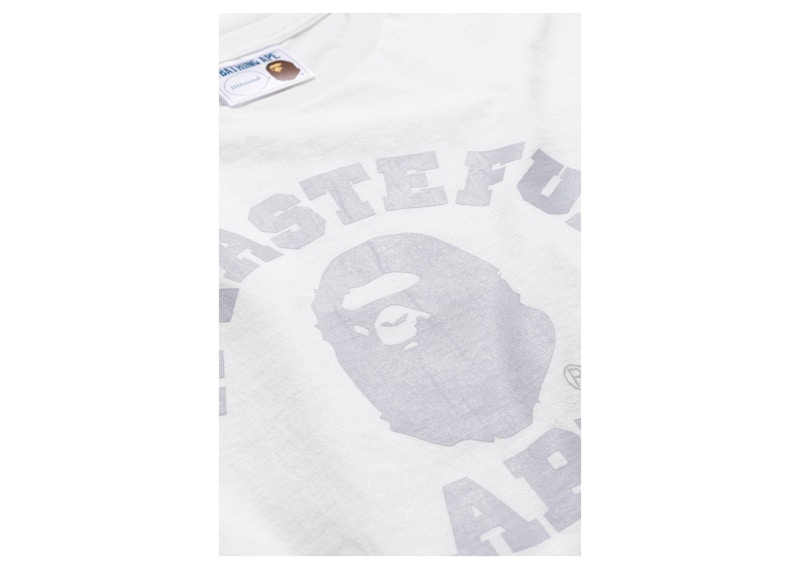 Lookbook Kaos BAPE x JJJJound College Putih