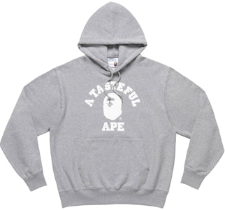 BAPE x JJJJound Hoodie Klasik Santai Kolej Kelabu Buy BAPE x JJJJound Hoodie Klasik Santai Kolej Kelabu