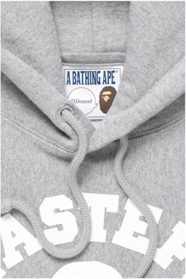 BAPE x JJJJound Relaxed Classic College Pullover Hoodie Abu-abu Lookbook BAPE x JJJJound Relaxed Classic College Pullover Hoodie Abu-abu