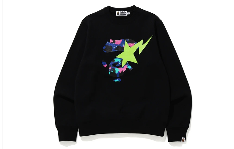 BAPE Kid Cudi Crewneck Sweatshirt with Back STA Print - Edition 1G73-113-901
