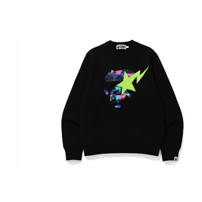 BAPE Kid Cudi Crewneck Sweatshirt with Back STA Print - Edition 1G73-113-901