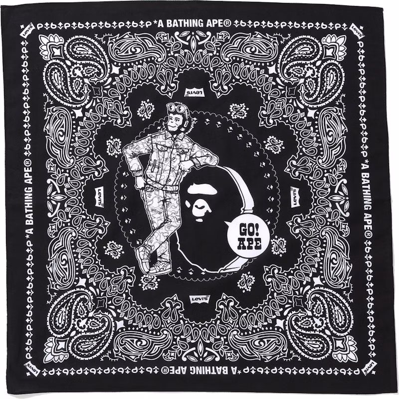 bape-x-levi-s-bandana-black