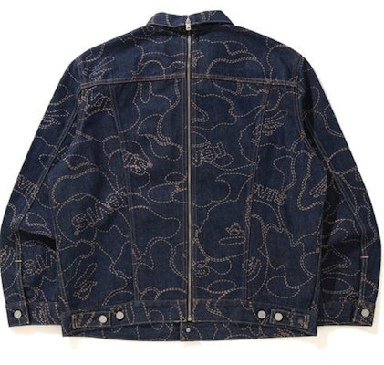 BAPE x Levi's Camo Trucker Jacket Indigo Order BAPE x Levi's Camo Trucker Jacket Indigo