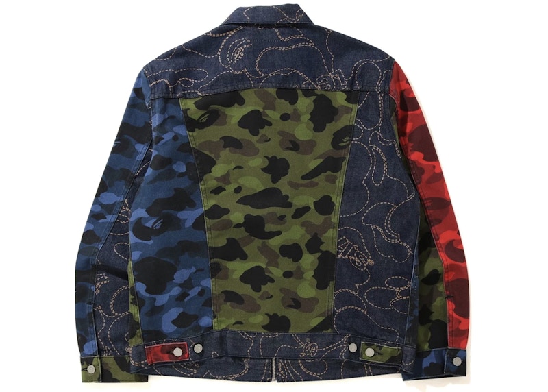 Order BAPE x Levi's Jaket Trucker Camo Pelbagai Warna