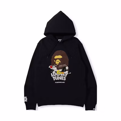 BAPE Looney Tunes Hoodie: Sylvester & Tweety Unisex Collaboration 0ZXSWM114908H