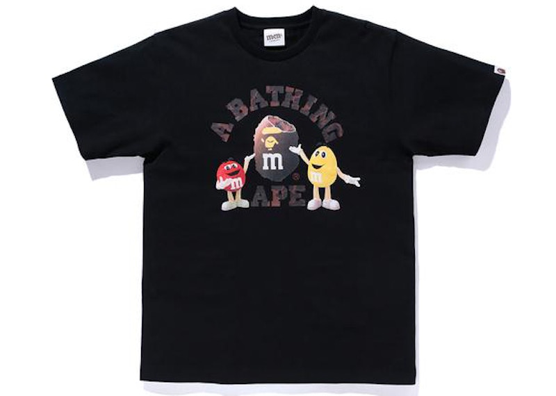 Buy BAPE x M&M's 联名黑色学院T恤