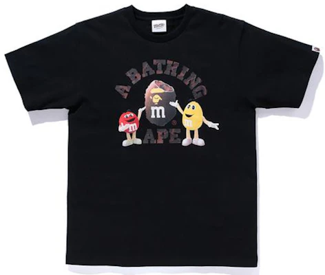 BAPE x M&M's 联名黑色学院T恤 Buy BAPE x M&M's 联名黑色学院T恤