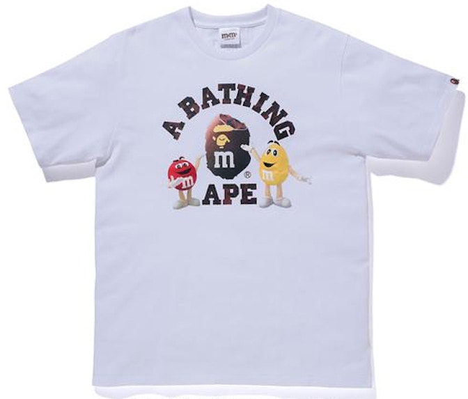 bape-x-m-and-m-s-college-tee-white