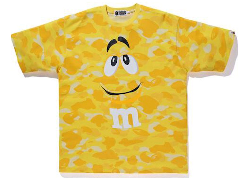Buy BAPE x M&M's 配色迷彩宽松T恤 黄色
