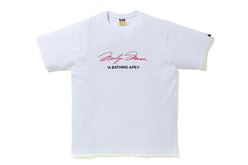 Buy BAPE x Marilyn Monroe Camiseta Firma Blanca