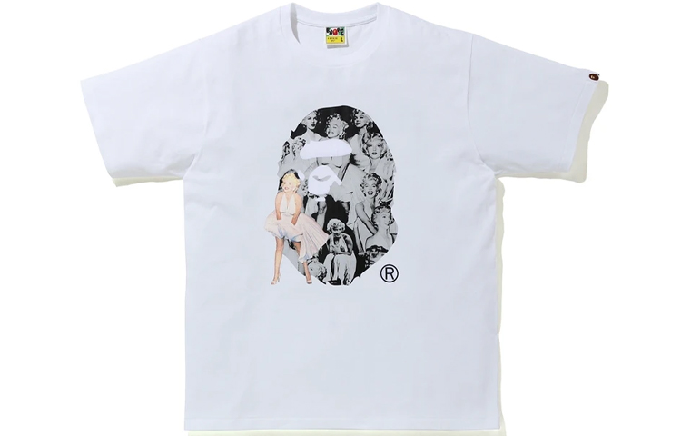 BAPE Marilyn Monroe Unisex Graphic Tee Short Sleeve T-Shirt. 1G23-110-953 圖 4