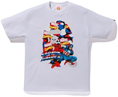 BAPE x Marvel Captain America Graphic T-Shirt Unisex White 1F23110921 BAPE x Marvel Captain America Graphic T-Shirt Unisex White 1F23110921