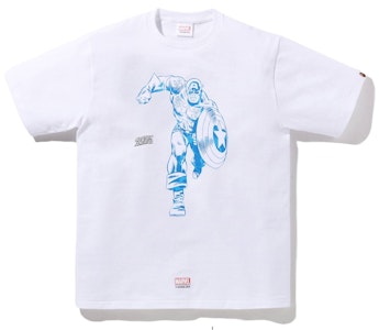 BAPE x Marvel Comics Captain America Kemeja-T (FW22) 'Putih' Buy BAPE x Marvel Comics Captain America Kemeja-T (FW22) 'Putih'