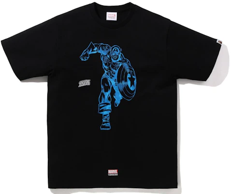 BAPE x Marvel Comics Kaos Kapten Amerika (FW22) 'Hitam' Buy BAPE x Marvel Comics Kaos Kapten Amerika (FW22) 'Hitam'
