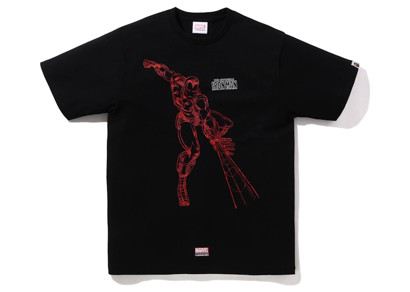 Buy Camiseta Negra BAPE x Marvel Comics Iron Man (FW22).