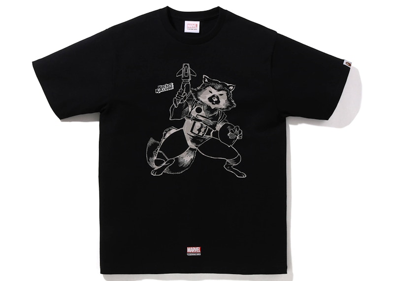 Buy Camiseta Negra BAPE x Marvel Comics Rocket Raccoon (FW22).