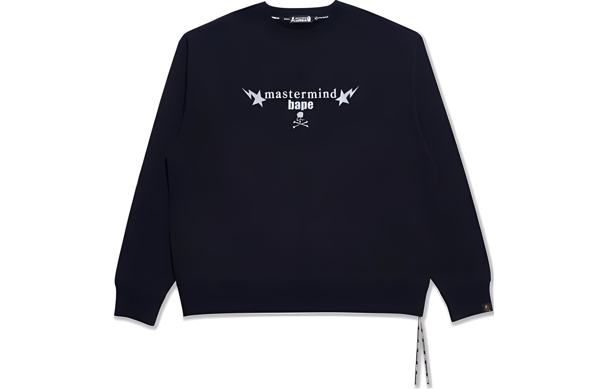 BAPE mastermind JAPAN SS24 Skull Logo Crewneck Sweatshirt Black Unisex 1J73-113-906