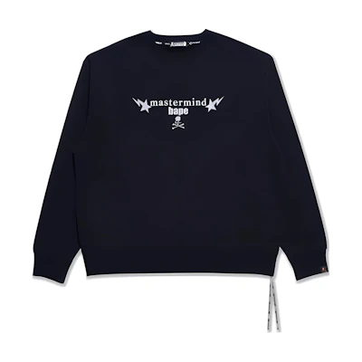 BAPE mastermind JAPAN SS24 Skull Logo Crewneck Sweatshirt Black Unisex 1J73-113-906