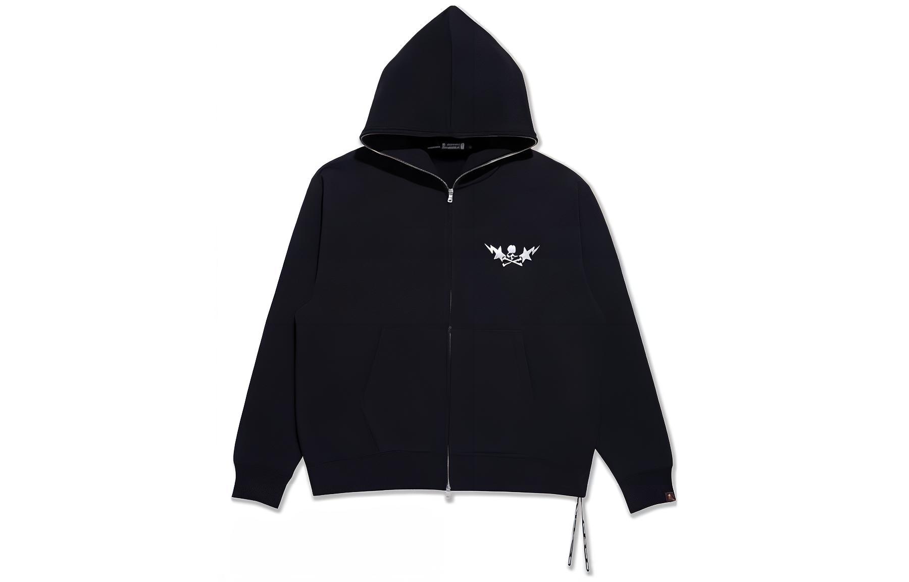 BAPE mastermind JAPAN SS24 Skull Logo Full-Zip Hoodie Black Unisex 1J73-115-904