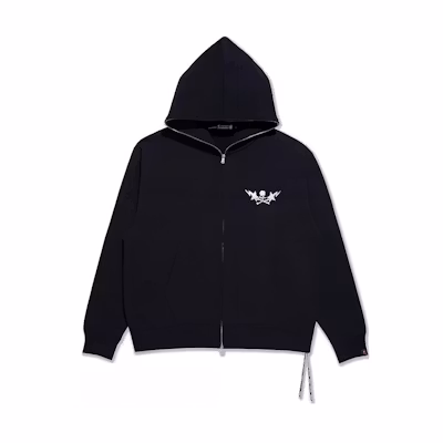 BAPE mastermind JAPAN SS24 Skull Logo Full-Zip Hoodie Black Unisex 1J73-115-904