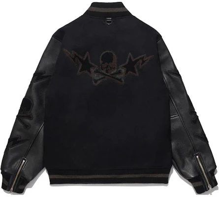 Chaqueta Varsity Unisex Negra BAPE x mastermind JAPAN SS24 Logo Skull Star. 1K23-141-903 Lookbook Chaqueta Varsity Unisex Negra BAPE x mastermind JAPAN SS24 Logo Skull Star. 1K23-141-903