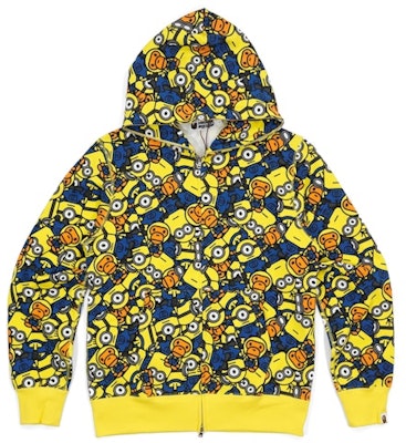 BAPE x Milo Minions Hoodie Kuning Zip Penuh Buy BAPE x Milo Minions Hoodie Kuning Zip Penuh
