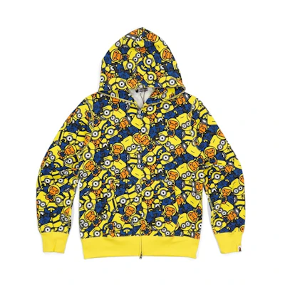 BAPE Milo Minions Full Zip Hoodie Yellow