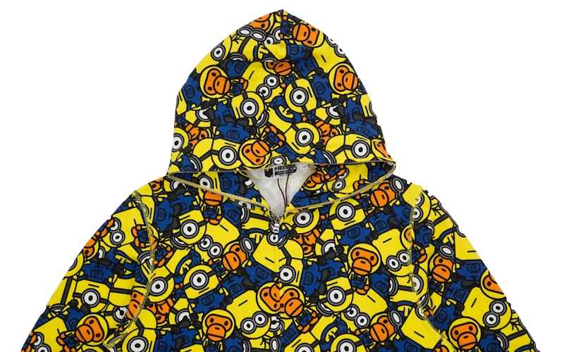BAPE Milo Minions Full Zip Hoodie Yellow 圖 2