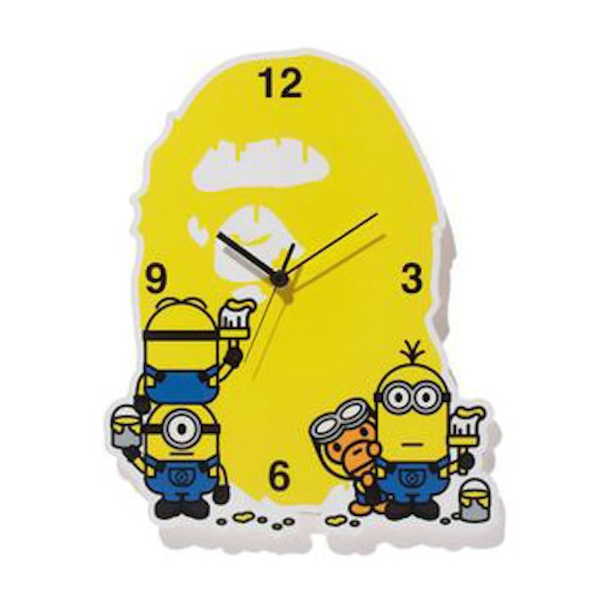 BAPE x Minion Ape Head Clock Yellow