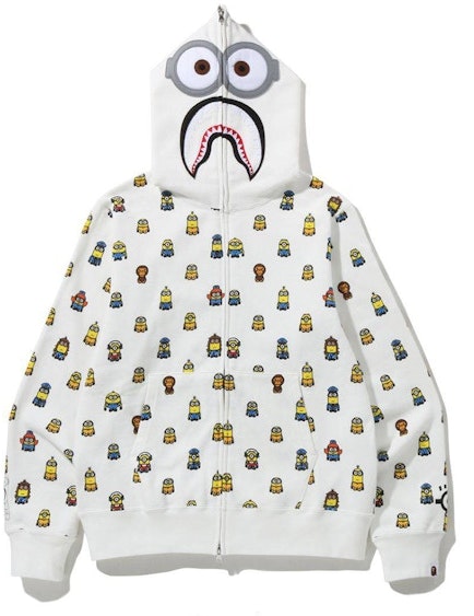 bape-x-minions-shark-full-zip-hoodie-white