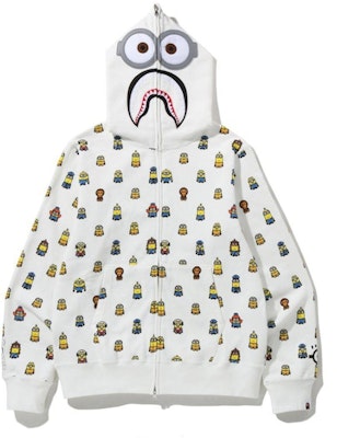Sudadera con Capucha BAPE x Minions Shark Full Zip Blanca. Buy Sudadera con Capucha BAPE x Minions Shark Full Zip Blanca.