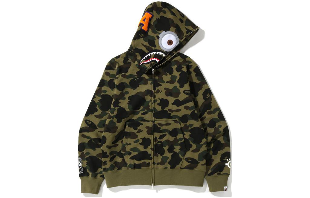 BAPE Minions Shark Hoodie FW22 Camo Print Collaboration 0ZXSWM115902J