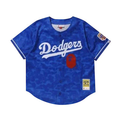BAPE Mitchell & Ness Dodgers Jersey 'Blue'
