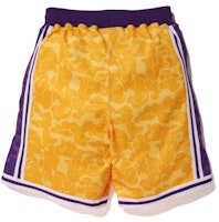 BAPE x Mitchell & Ness 湖人 ABC 篮球正品短裤 黄色 Order BAPE x Mitchell & Ness 湖人 ABC 篮球正品短裤 黄色