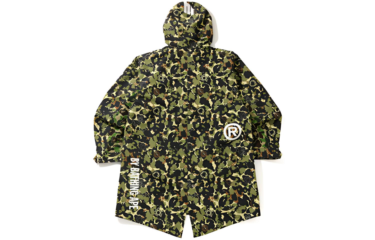 BAPE MO'WAX Camo Letter Embroidery Hoodie Jacket Green . 0ZXJKM31902XG