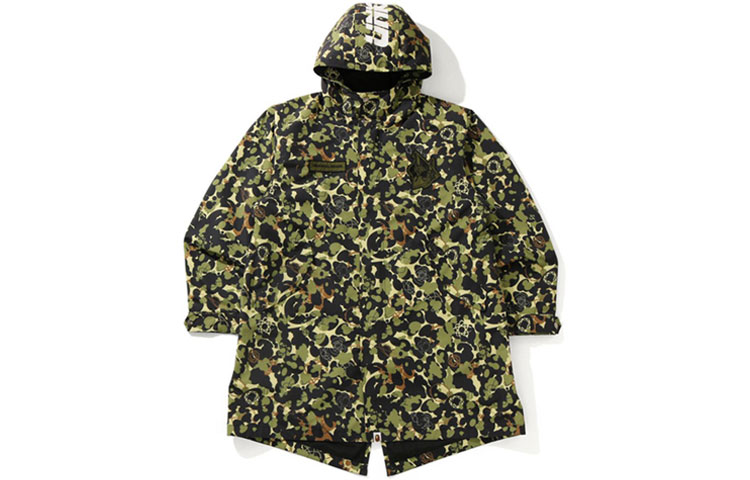 BAPE MO'WAX Camo Letter Embroidery Hoodie Jacket Green . 0ZXJKM31902XG 圖 3